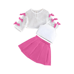 Solid Top and Skirt Set