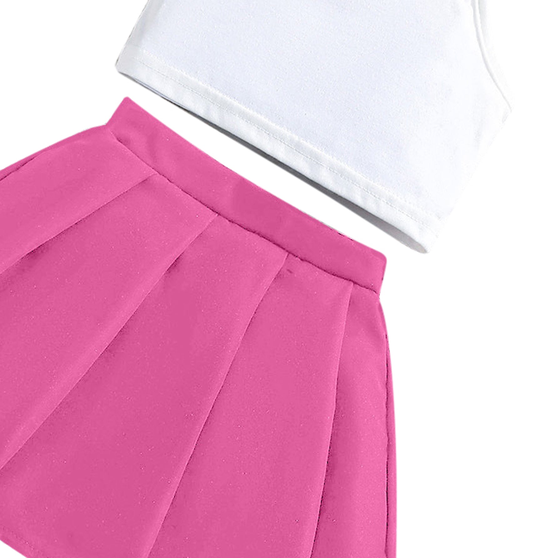 Solid Top and Skirt Set