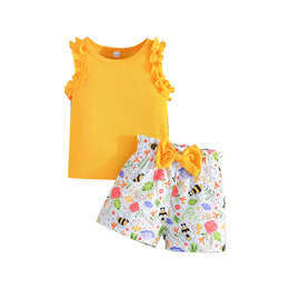 Girls Sleeveless Top With Shorts