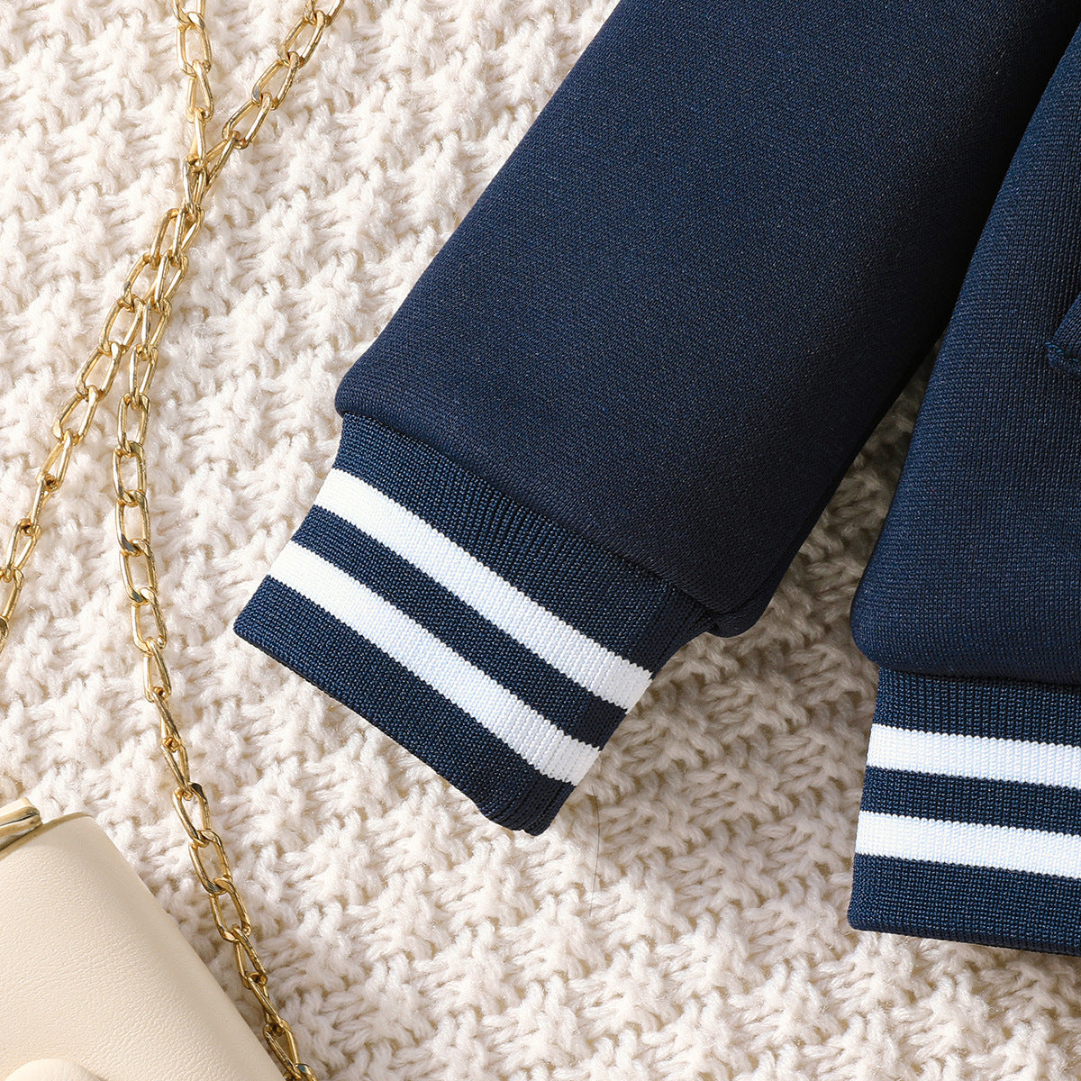 Girls Navy Blue & Cream-Coloured Shirt with Skirt