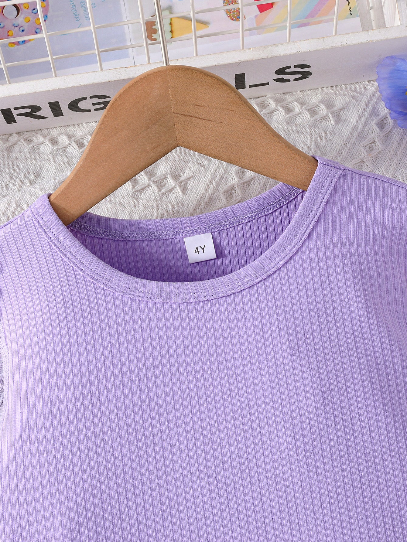 Lavender Bell Sleeves Round Neck Bodycon Dress