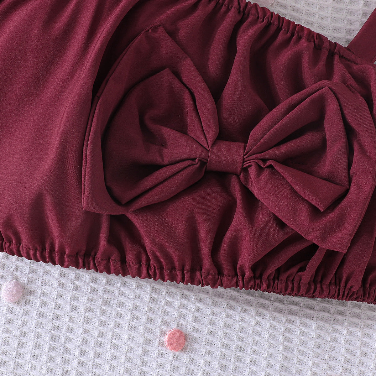 Girls Solid Top and Skirt Set