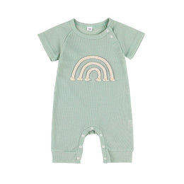 Kids Striped Envelop Neck Rompers