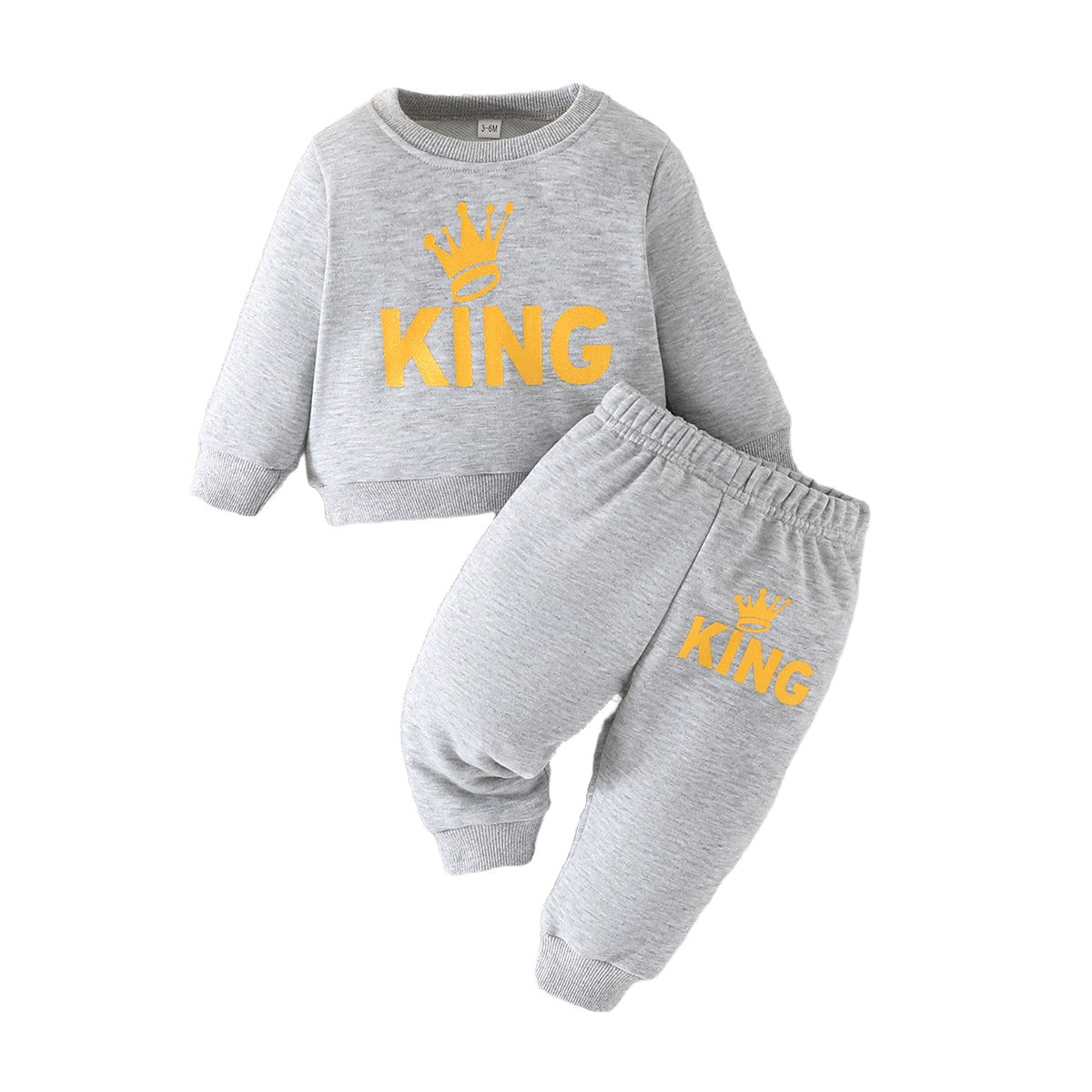 Boys Grey & Mustard Yellow Printed Top with Pyjamas