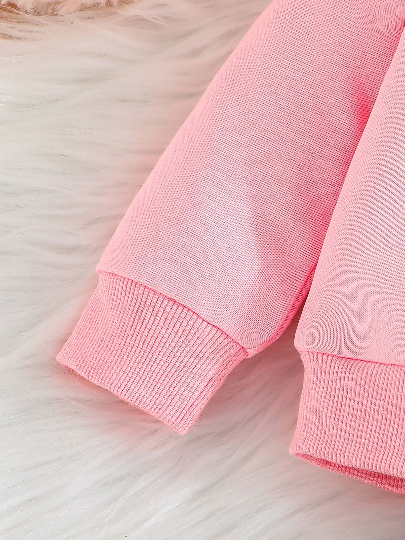 Girls Pink & Black Printed T-Shirt With Trousers