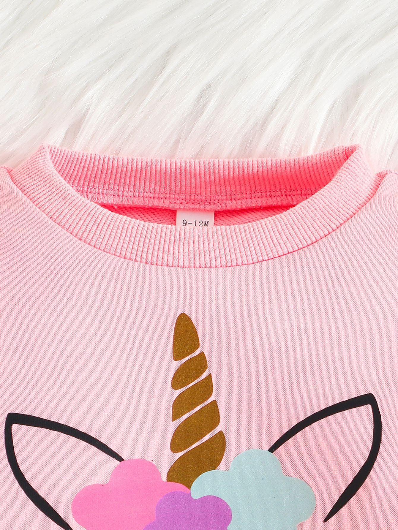 Girls Pink & Black Printed T-Shirt With Trousers