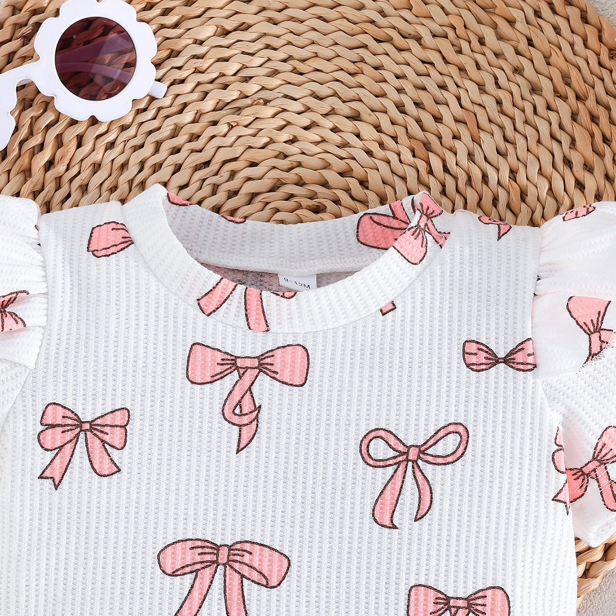 Girls Printed Round Neck Short Sleeves T-shirt With Shorts