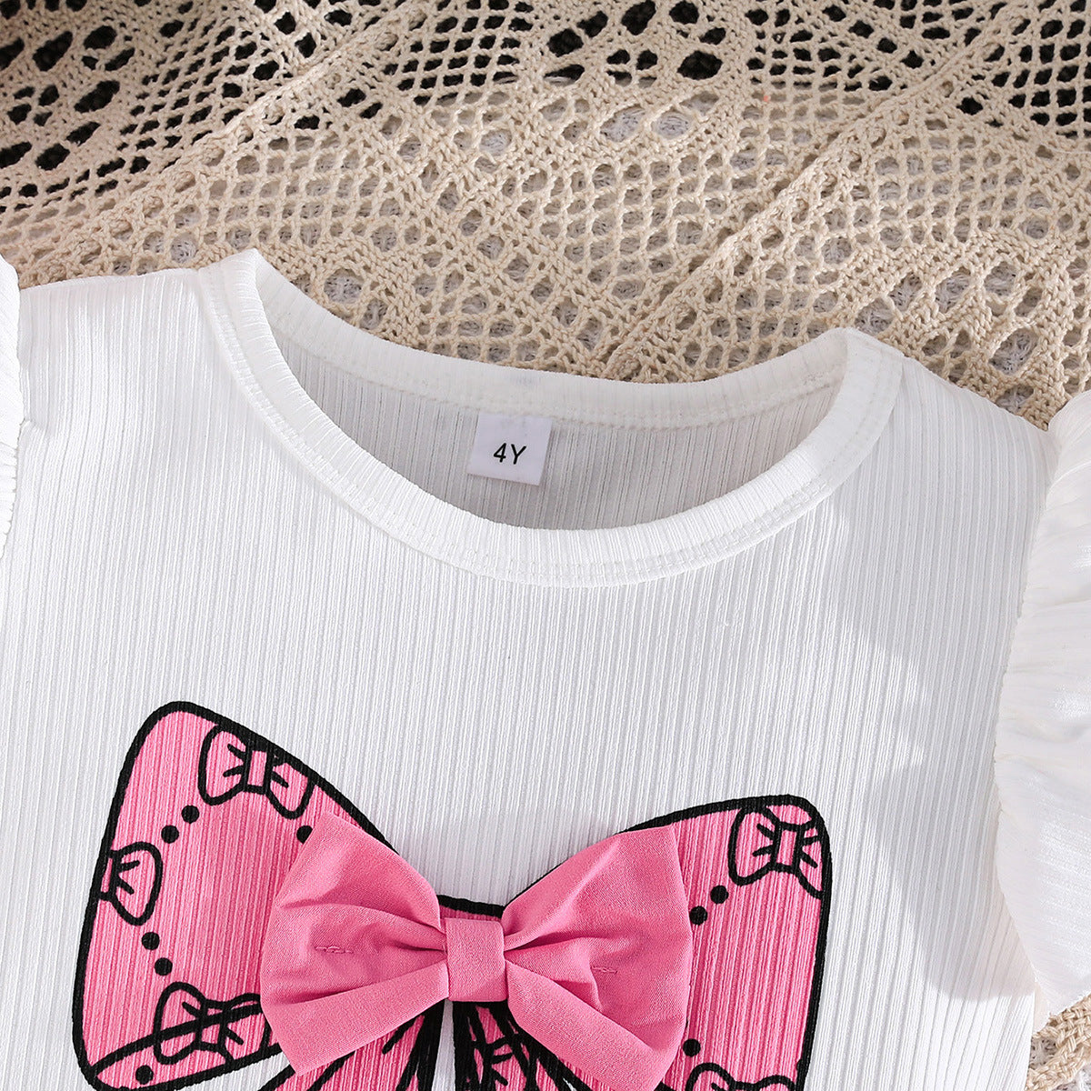 Girls Printed Top with Skirt