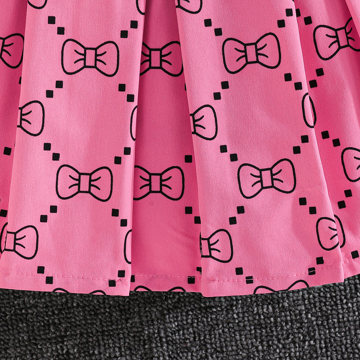 Girls Printed Top with Skirt