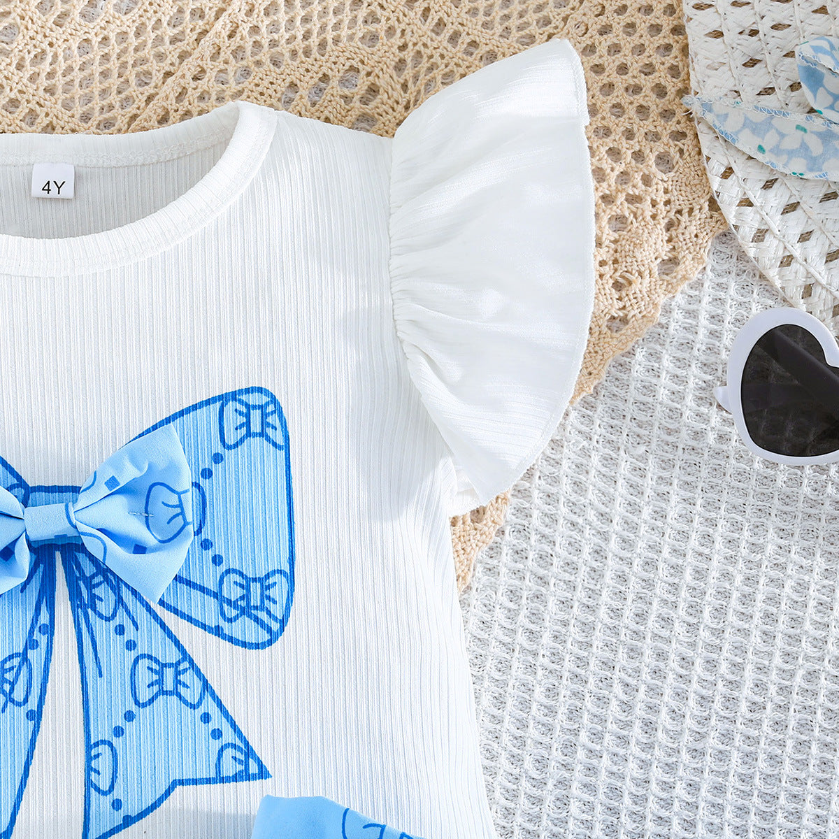 Girls Printed Top with Skirt