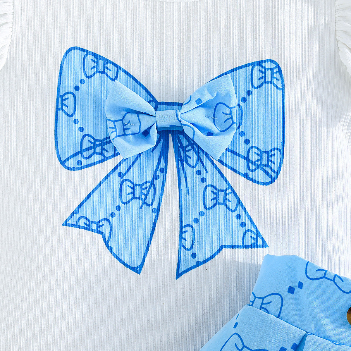 Girls Printed Top with Skirt