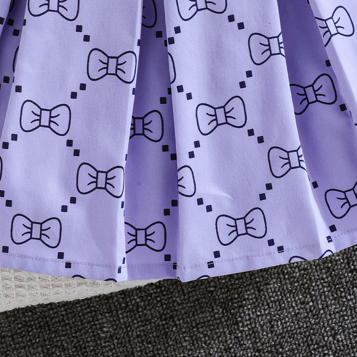 Girls Printed Top with Skirt Clothing Set