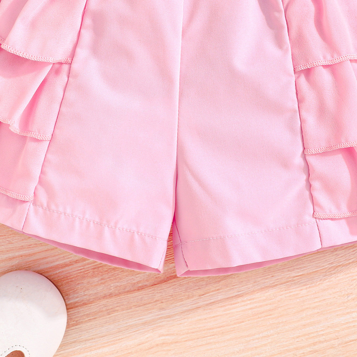 Girls Solid Clothing Set With Waistcoat