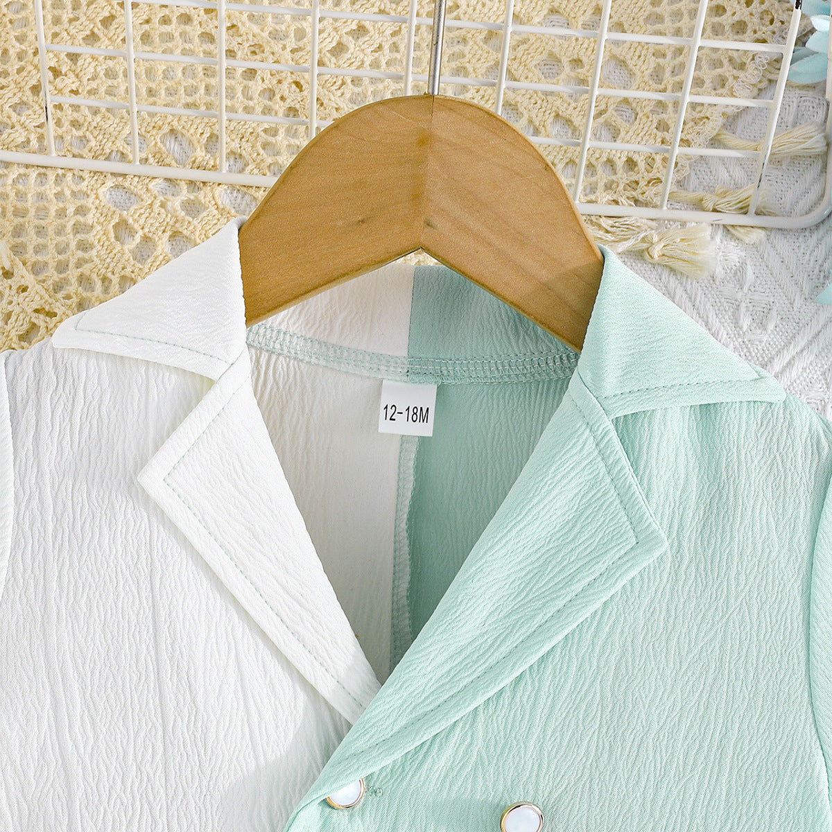 Girls Colourblocked Coat with Skirt