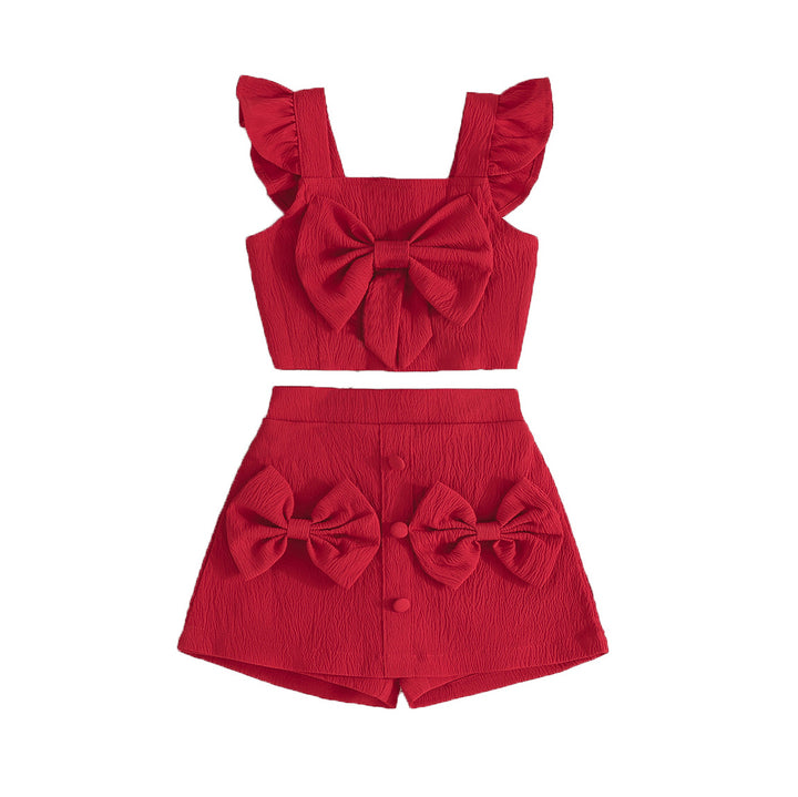 Girls Sleeveless Top With Shorts
