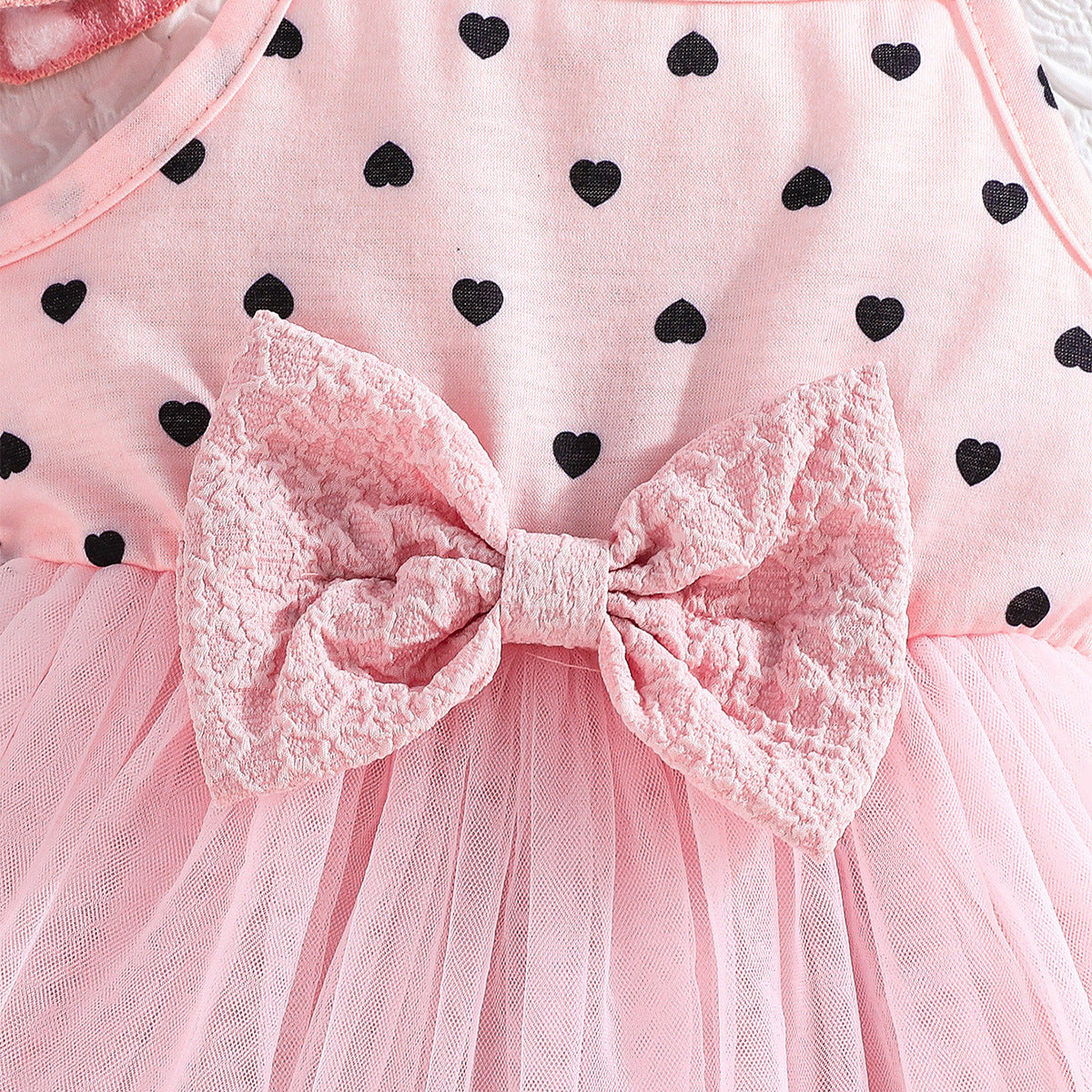 Girls Printed Shoulder Straps Fit & Flare Dress With Jacket