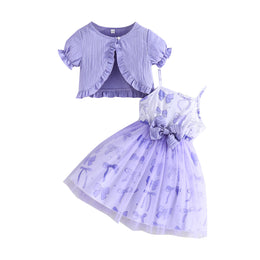 Girls Printed Tunic with Skirt Set