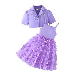 Girls Tunic With Skirt And Blazer