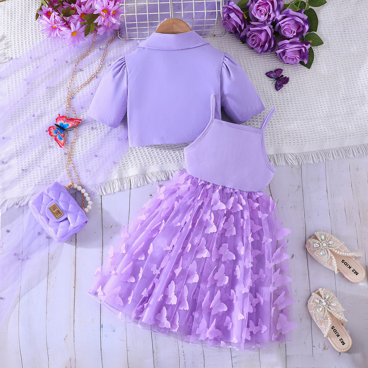 Girls Tunic With Skirt And Blazer