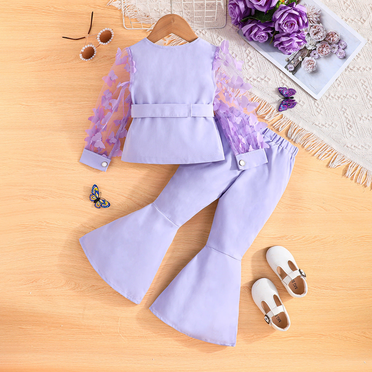 Girls Embellished Top with Palazzos