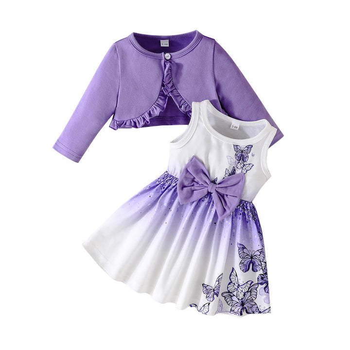Girls Printed Tunic with Skirt