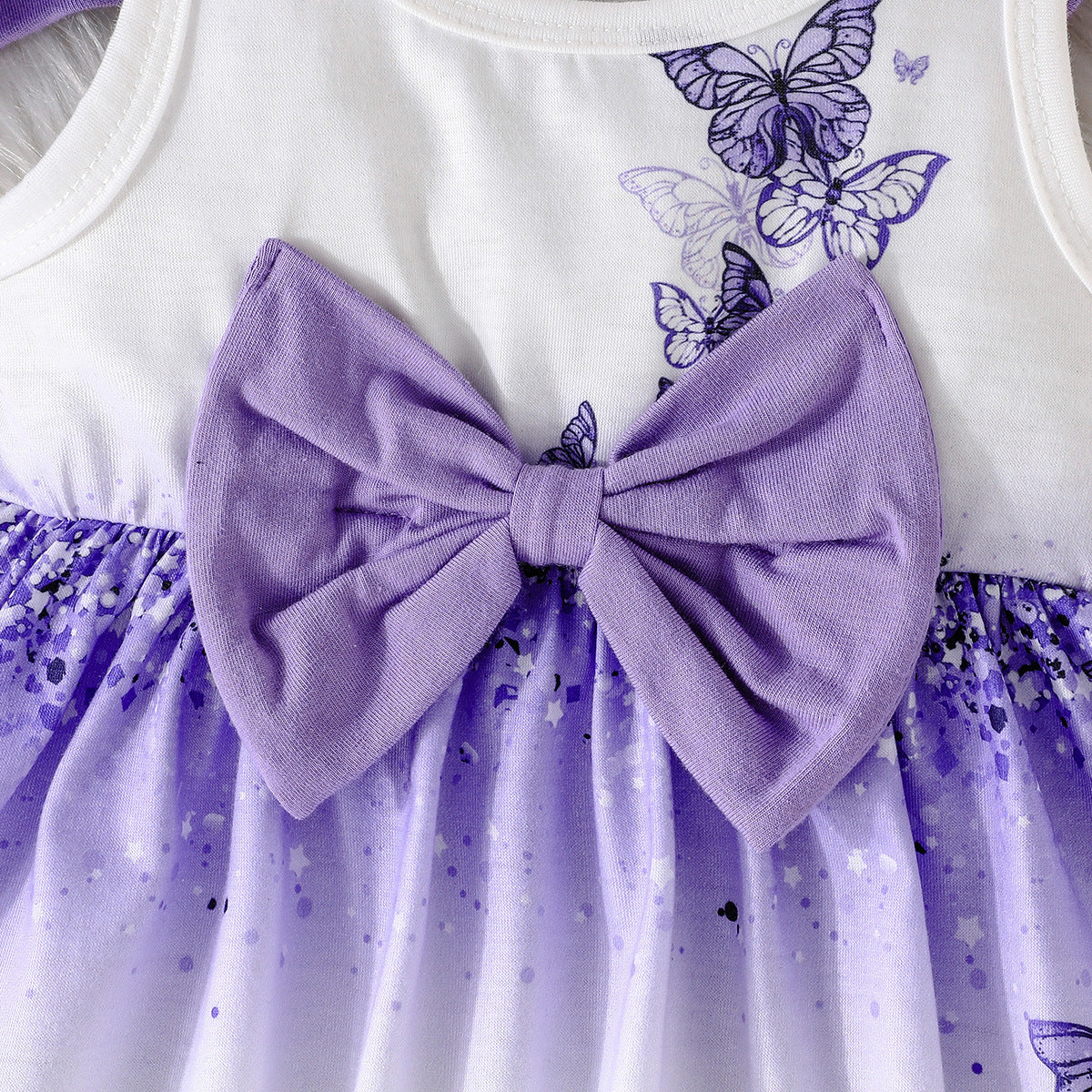 Girls Printed Tunic with Skirt