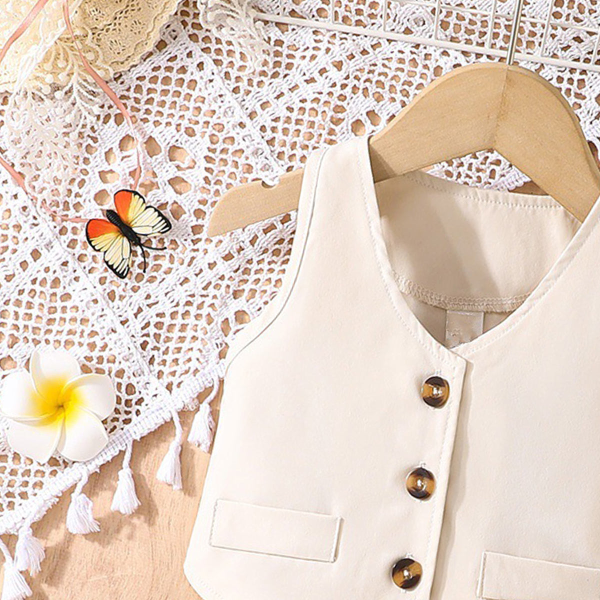 Girl Coat with Skirt Clothing Set