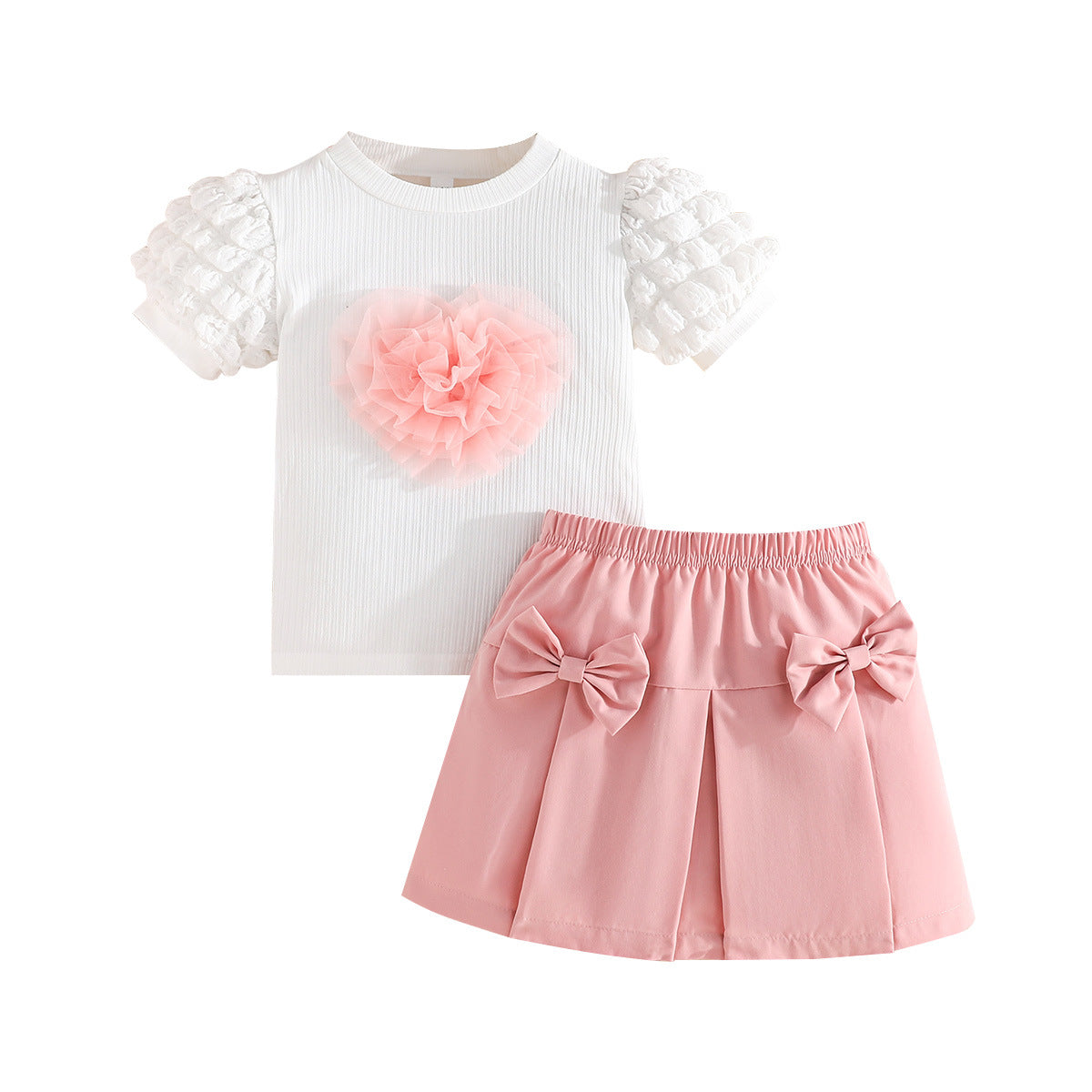 Girls Embellished Top with Skirt