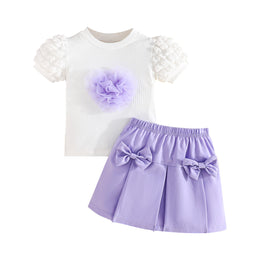 Girls Embellished Top with Skirt