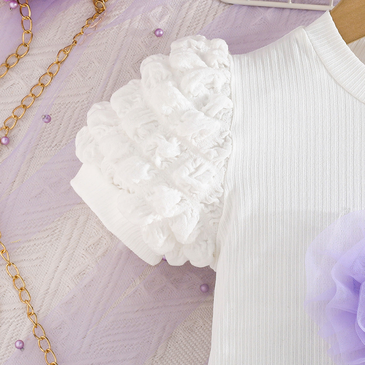 Girls Embellished Top with Skirt