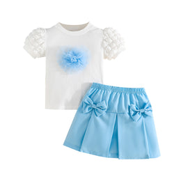 Girls Embellished Top with Skirt