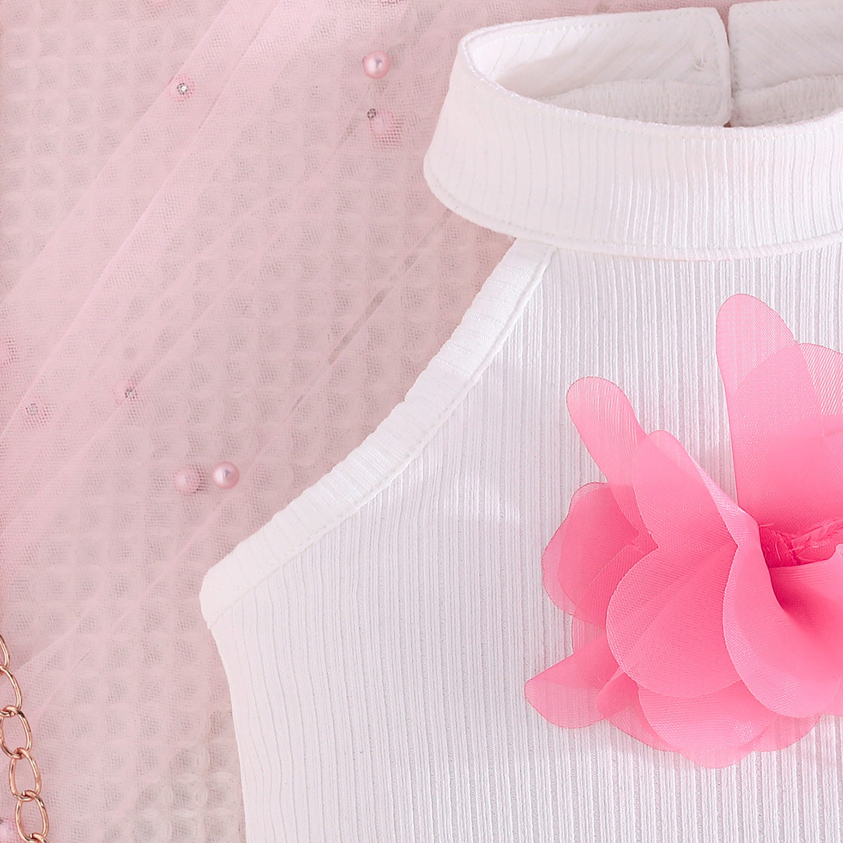 Girls Embellished Top With Skirt