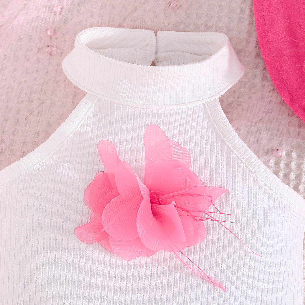 Girls Embellished Top With Skirt