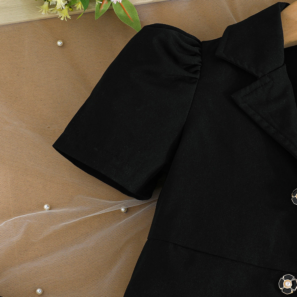 Woman Applique A-Line Midi Dress