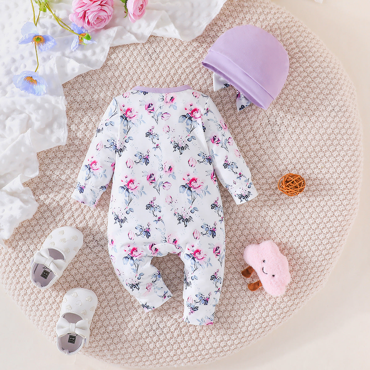 Infant Girls Printed Rompers
