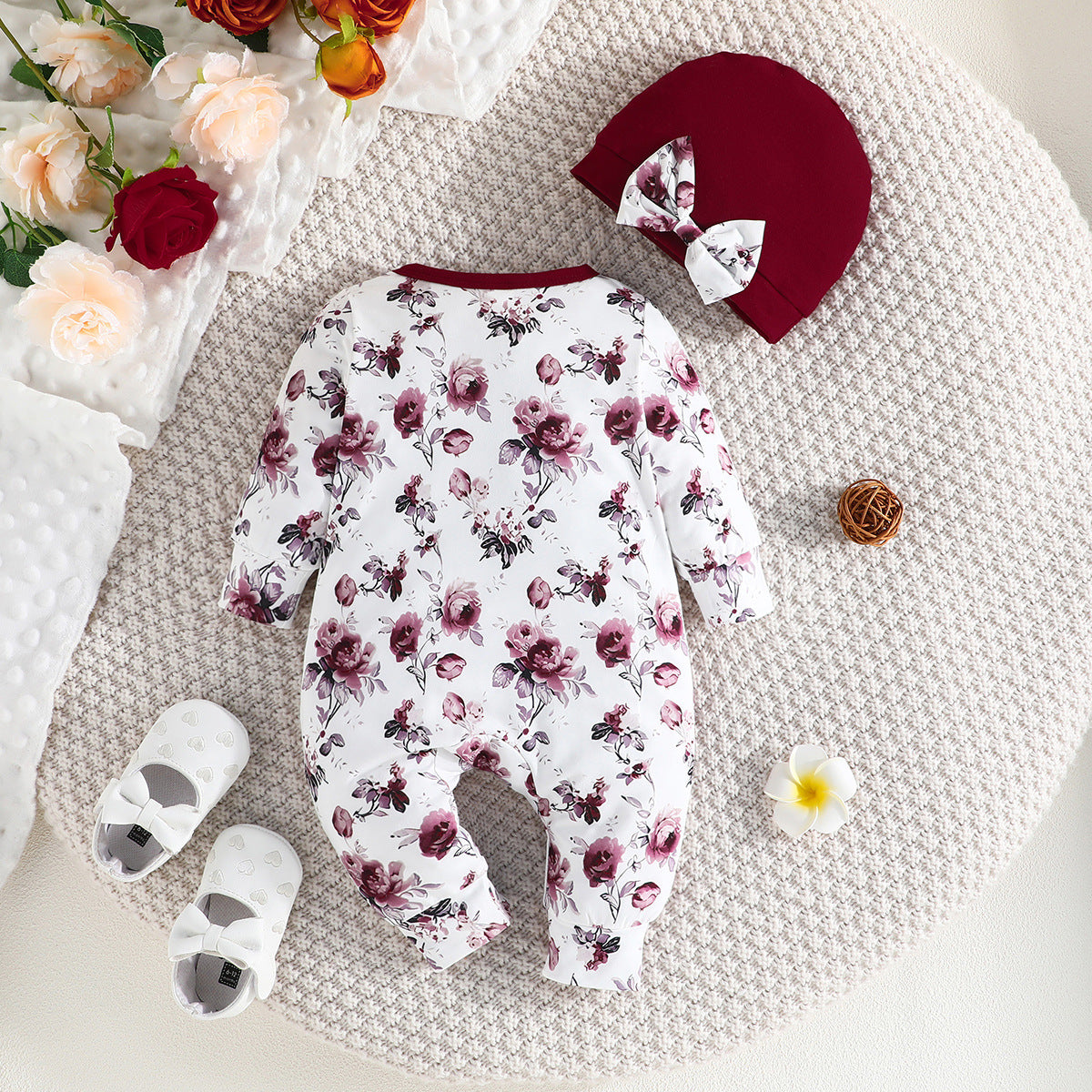 Girls Printed Regular Rompers