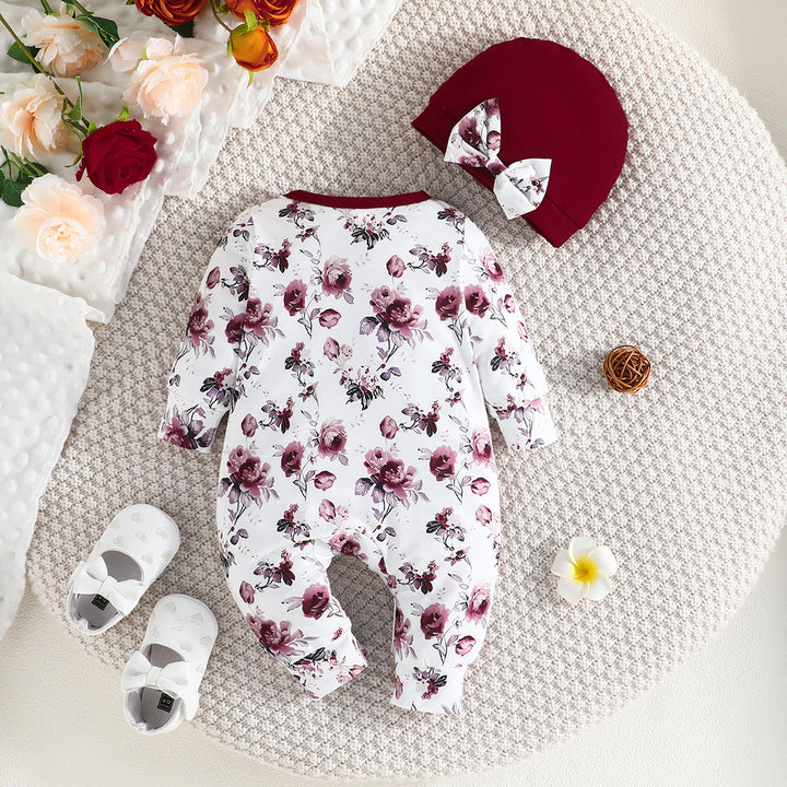 Girls Printed Regular Rompers