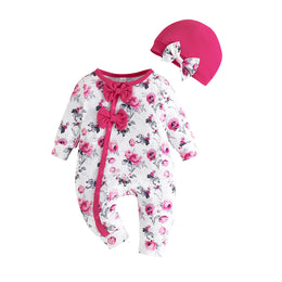 Girls Printed Cotton Rompers