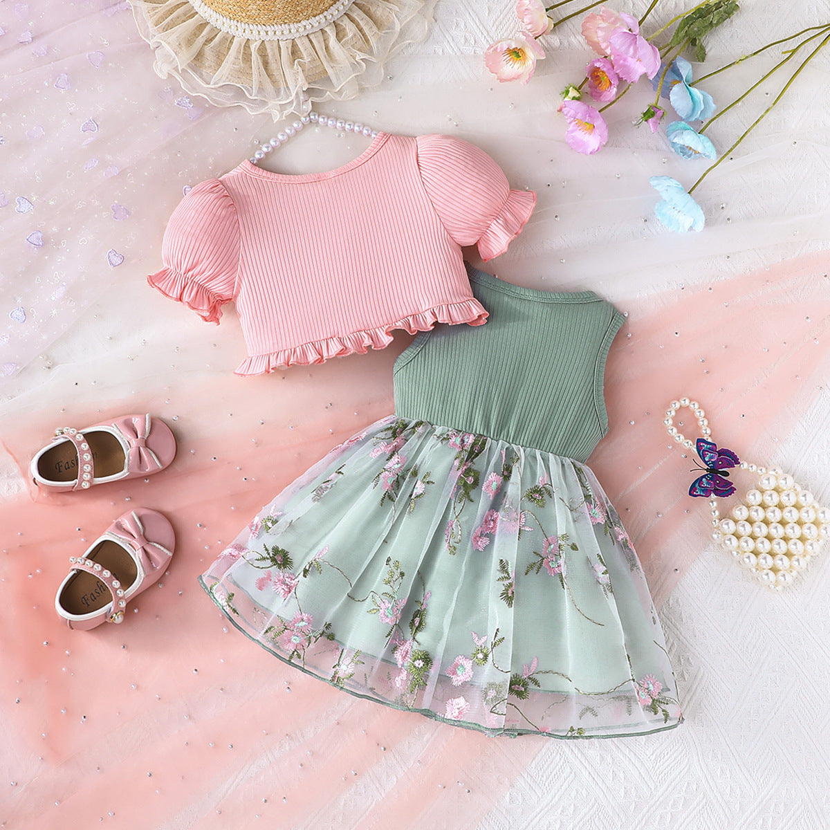 Girls Waistcoat With Top