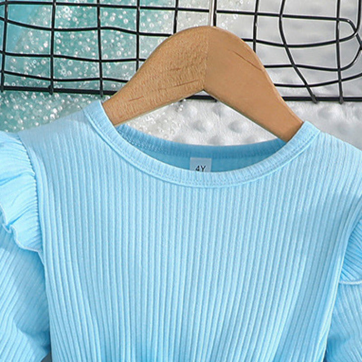 Girls Floral Printed Ruffles Fit & Flare Dress