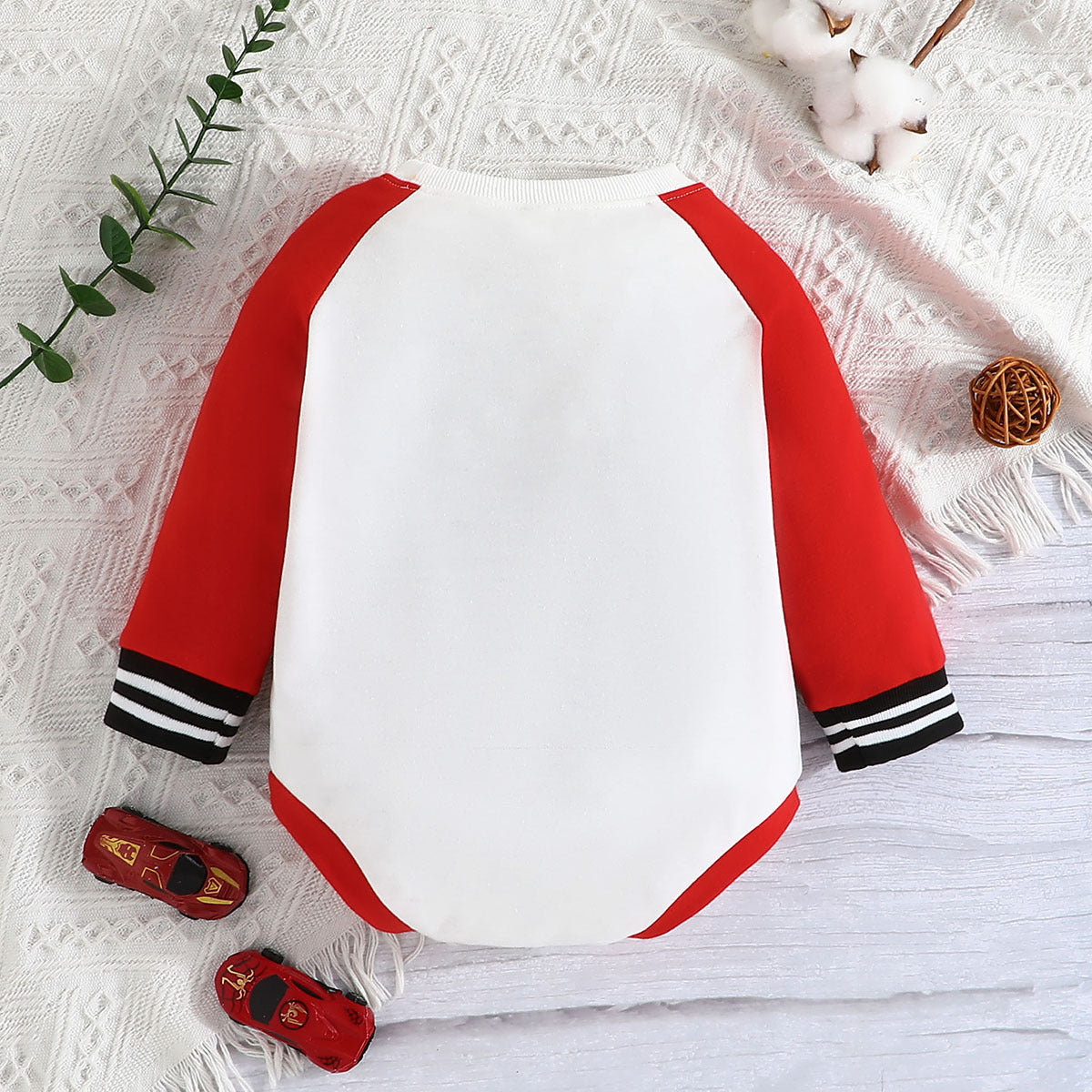 Infant Boys Red Printed Bodysuit