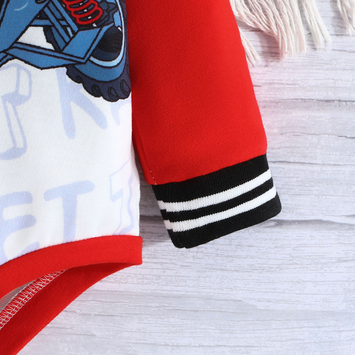 Infant Boys Red Printed Bodysuit