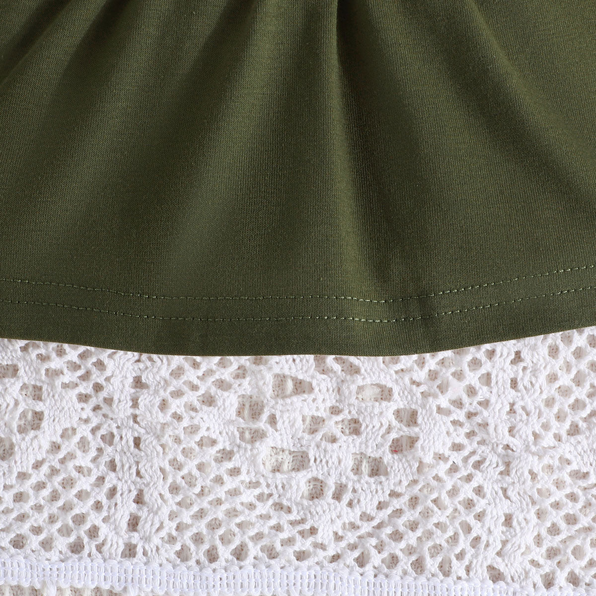 Infants Green & White Floral Printed Pure Cotton Top With Trousers