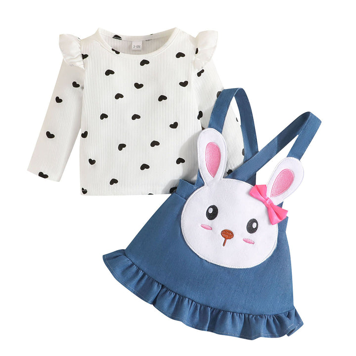 Infants Girls Printed Top with Skirt