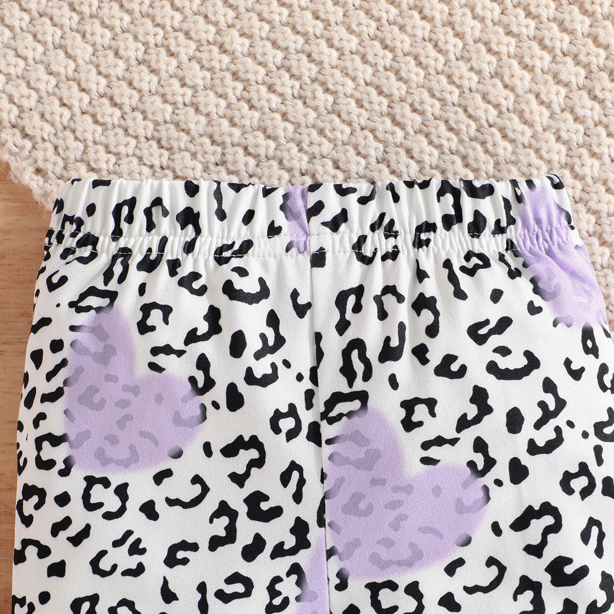 Lavender Girls Printed Bodysuit With Palazzos