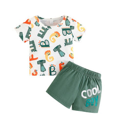 Boys Alphabet Printed T-shirt with Shorts
