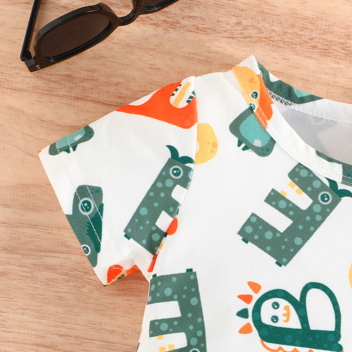 Boys Alphabet Printed T-shirt with Shorts