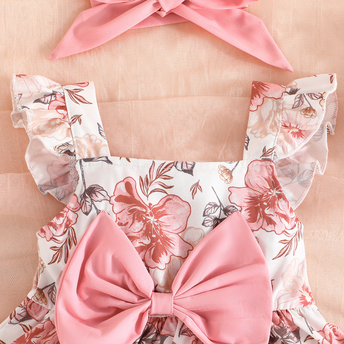 Girls Floral Printed Top with Shorts