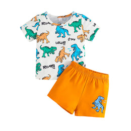Boys Conversational Printed Top with Shorts