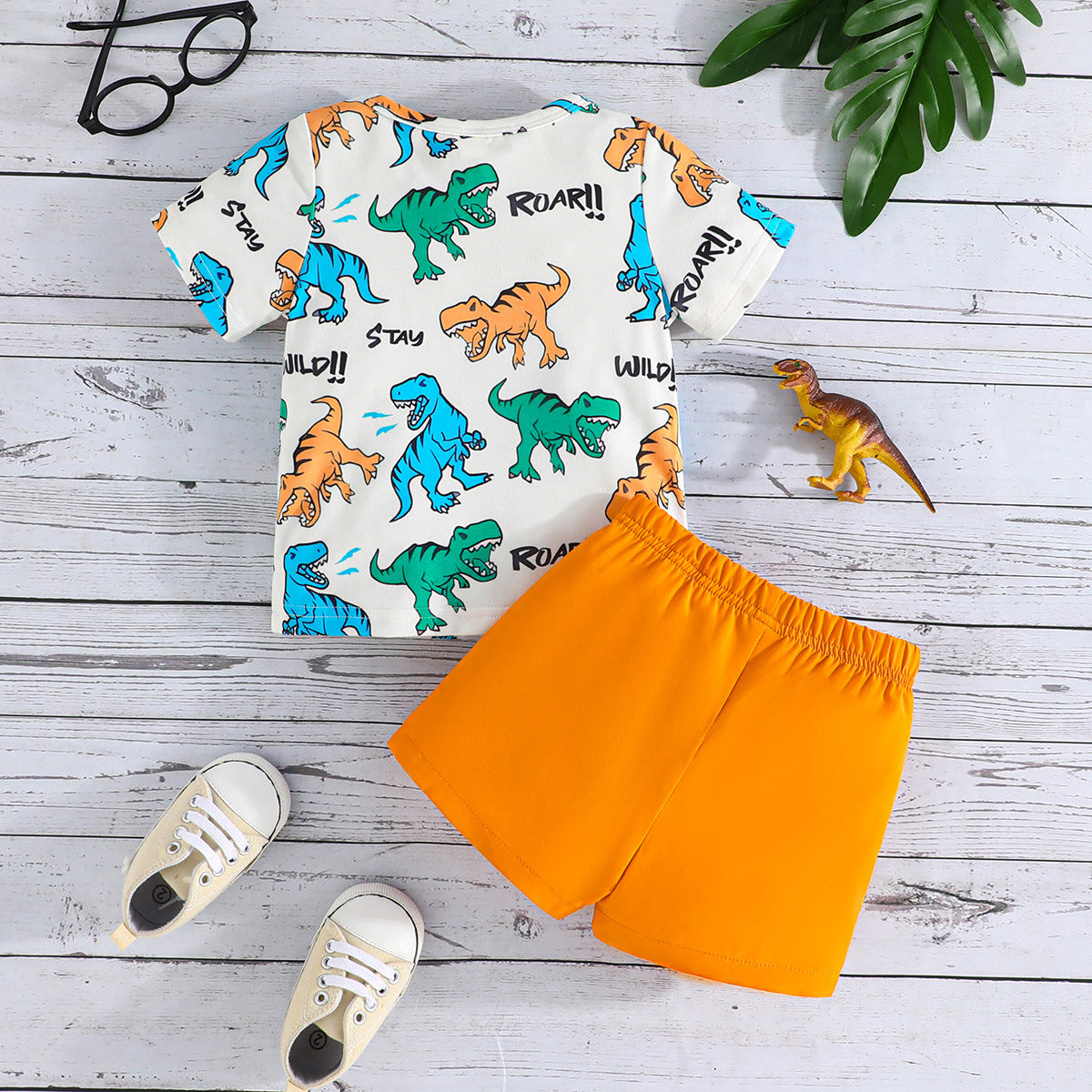 Boys Conversational Printed Top with Shorts